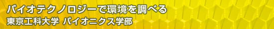 バイオテクノロジーで環境を調べる／東京工科大学 バイオニクス学部